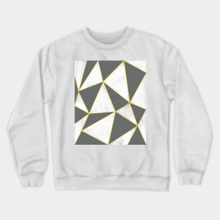 Abstract Geometric Grey Pattern Crewneck Sweatshirt